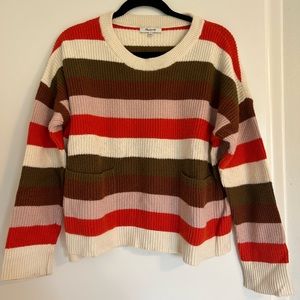 Madewell multicolor sweater, size L